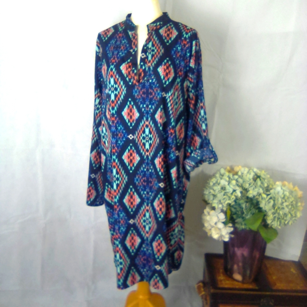 Ethnic print dress 2X